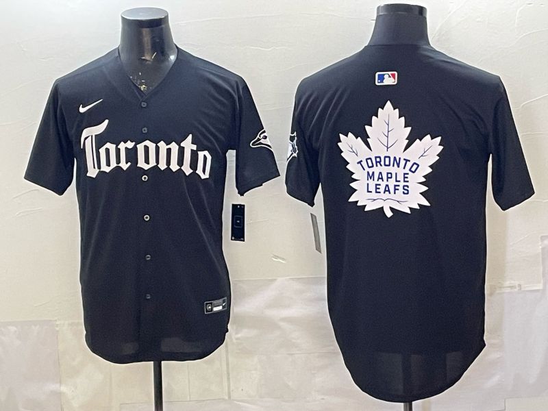 Men 2026 Toronto Blue Jays Blank Black 5th generation Joint Name Nike MLB Jersey style 06->toronto blue jays->MLB Jersey